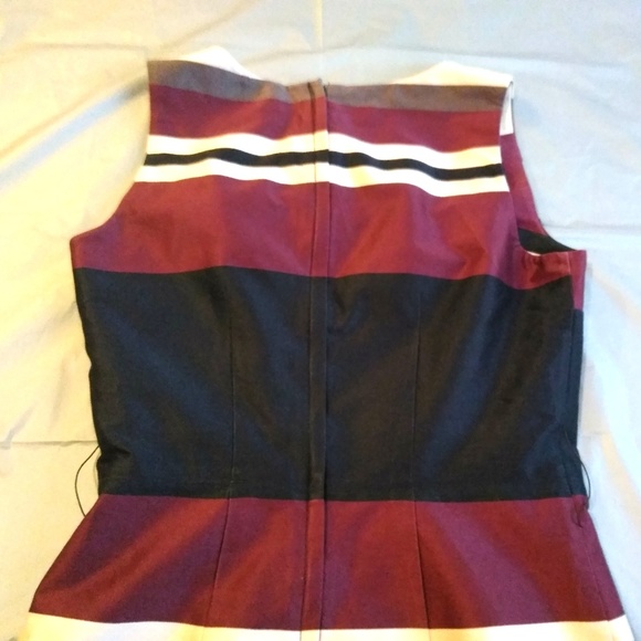 H&M Gorgeous Navy Burgundy Stripe Color Dress - Picture 8 of 8